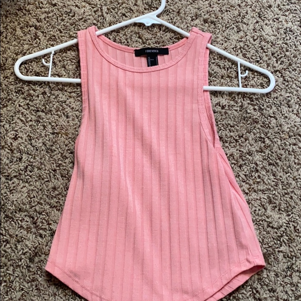 pink tight tank top